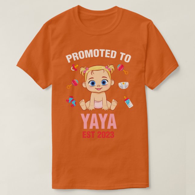 Cute Baby befordrades till Yaya tidigast 2023 T Shirt (Design framsida)