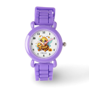Cute baby bi lägger till namn-flickor armbandsur