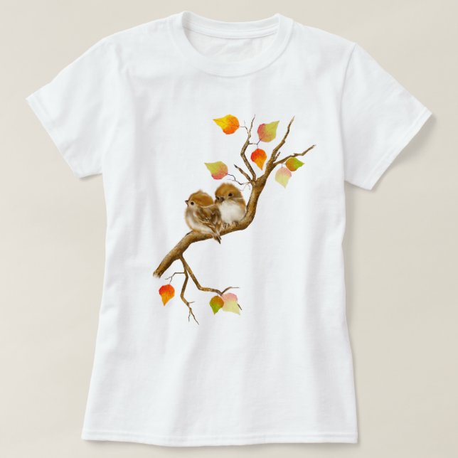 Cute Baby Birds T shirt (Design framsida)