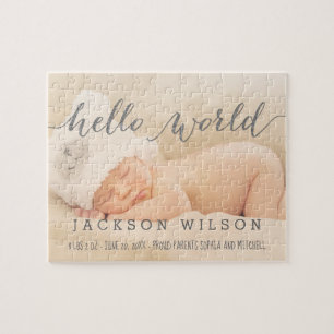 Cute Baby Birth Notice Pussel