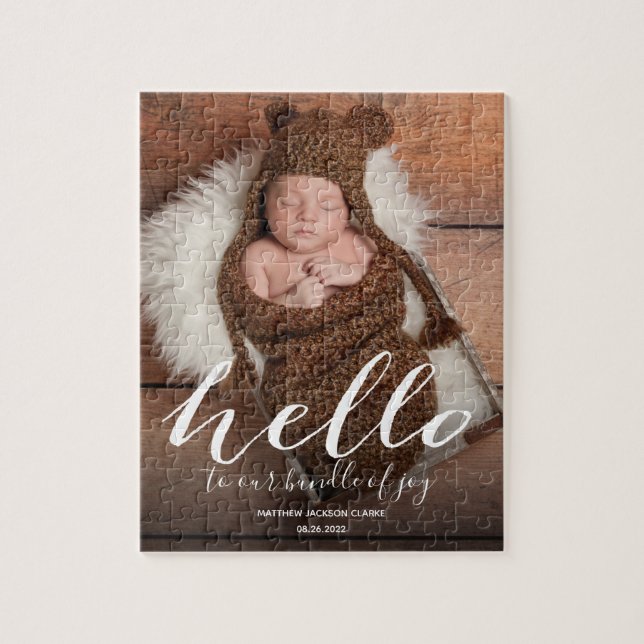Cute Baby Birth Notice Pussel (Vertikal)