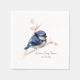 Cute Baby blue Jay Shower Pappersservett