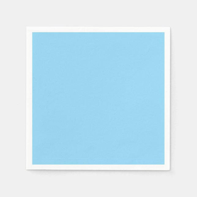 Cute Baby Blue Solid Napkins Pappersservett (Framsidan)