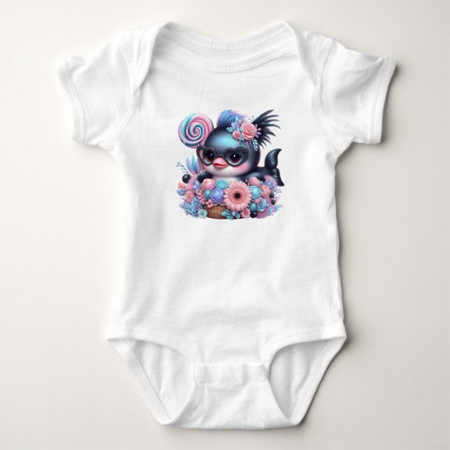 Cute Baby Bodykostym T Shirt (Framsida)
