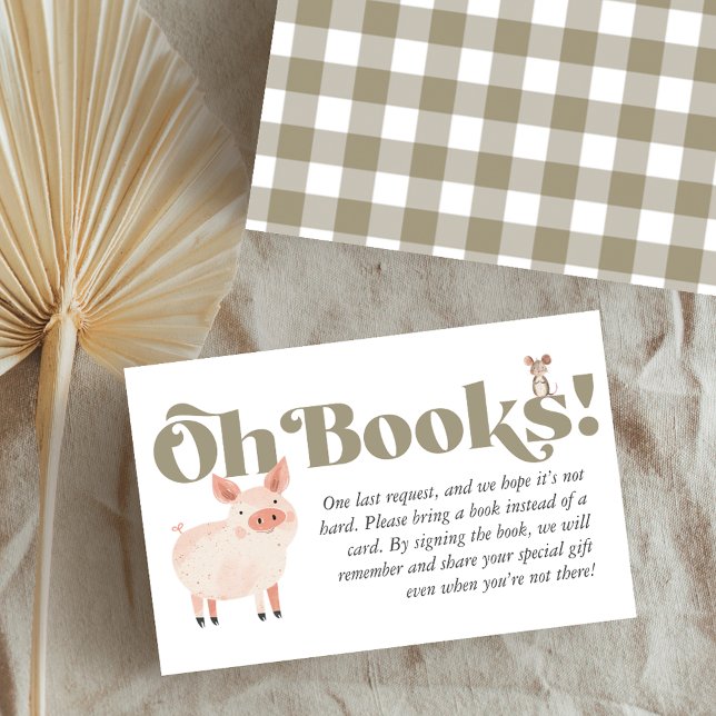 Cute Baby Boskap Bokar för Baby för inneslutning Visitkort (Cute Baby Farm Animals Books for Baby Enclosure Business Card)