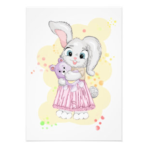 Cute baby bunny Baby Fototryck