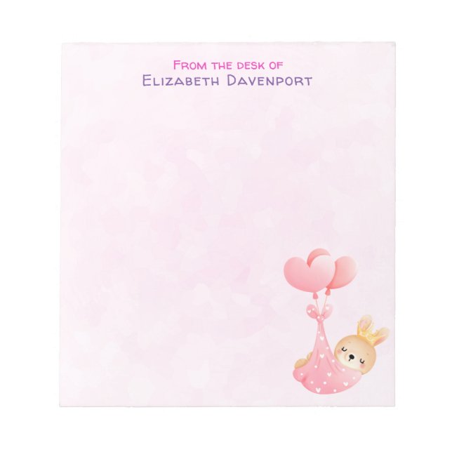 Cute Baby Bunny i en hjärtblankett Anteckningsblock (Framsida)