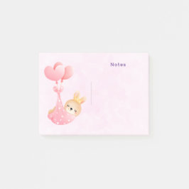 Cute Baby Bunny i en hjärtblankett Post-it Block