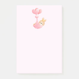 Cute Baby Bunny i en hjärtblankett Post-it Block