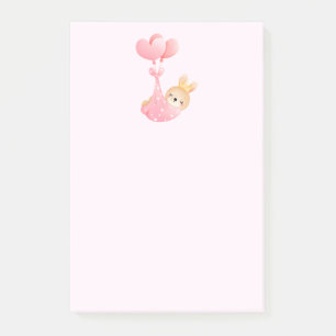 Cute Baby Bunny i en hjärtblankett Post-it Block