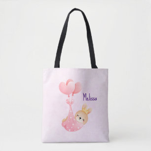 Cute Baby Bunny i en hjärtblankett Tygkasse