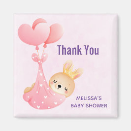 Cute Baby Bunny i Heart Blanket Tack Magnet