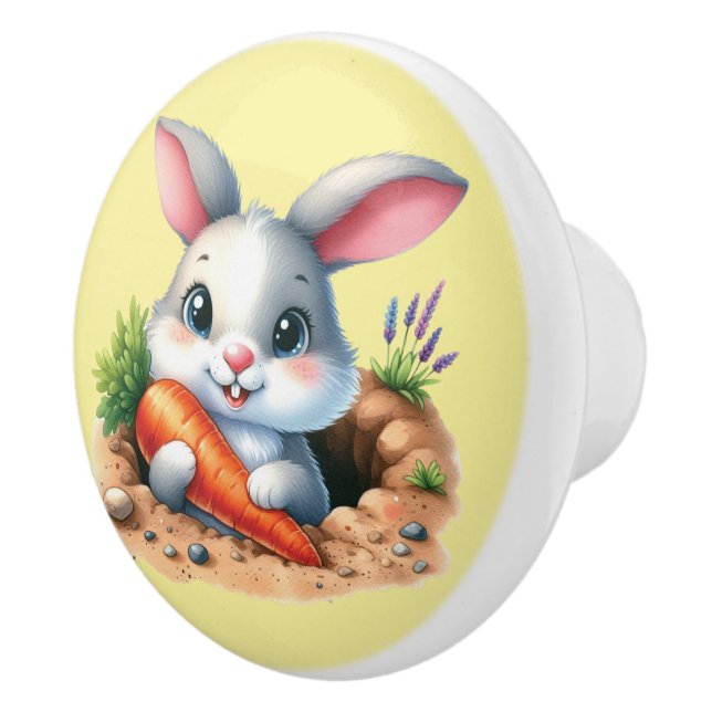 Cute baby bunny nursery  knopp (Höger)