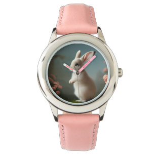 Cute Baby Bunny Porträtt Armbandsur