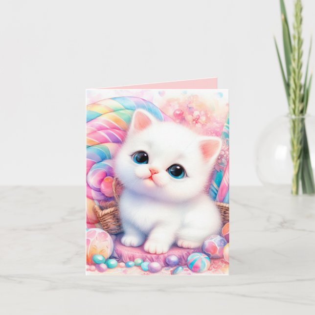 Cute baby candy-katt lägga till meddelanden för al (Framsida)