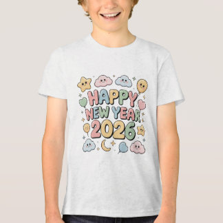 Cute Baby Cartoon New Year 2026 Illustration T Shirt