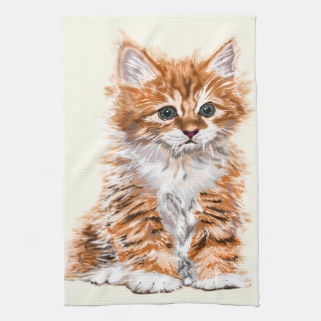 Cute Baby Cat Kitchen Towel Kökshandduk (Vertikal)