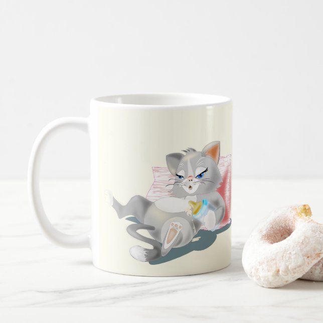 Cute Baby Cat Mugg - Anpassade (Med munk)