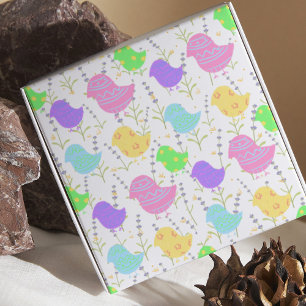 Cute Baby Chick Lavender Fält Pastel Colorful Roli Presentpapper