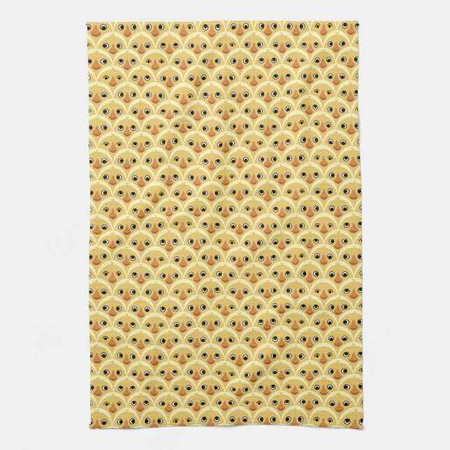 Cute Baby Chick Mönster Gult  Kitchen Towel Kökshandduk (Vertikal)