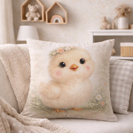 Cute Baby Chick Neutral Kids Room Kudde