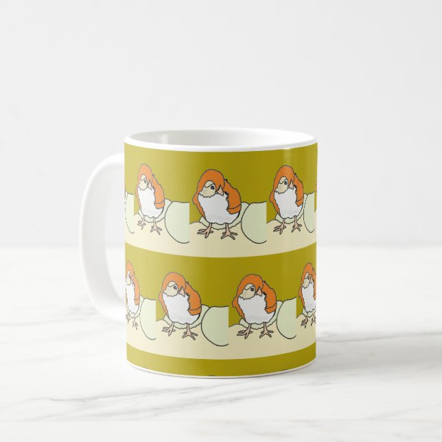 Cute Baby Chick Påsk Kaffemugg (Framsida vänster)