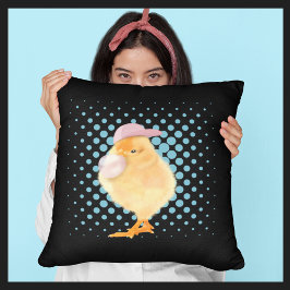 Cute Baby Chick Rosa Bubblegum Kudde