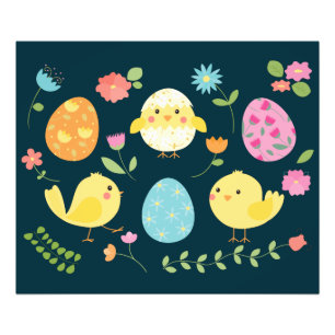 Cute Baby Chick Scene Fototryck