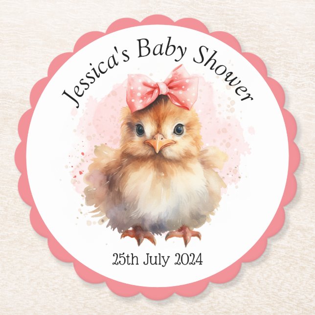 Cute baby Chick Underlägg Papper (Framsida)