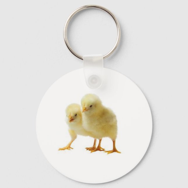 Cute Baby Chicken Keychain Nyckelring (Framsida)