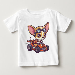 Cute Baby Chihuahua Tävling-bilförare T Shirt