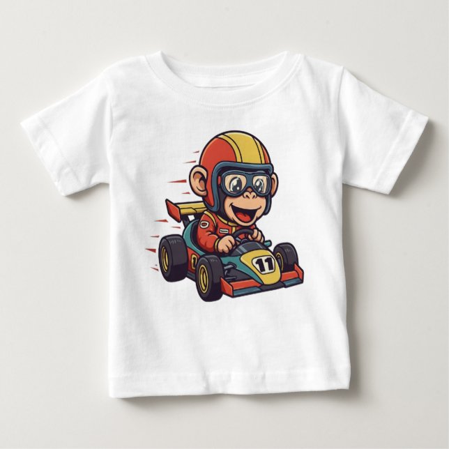 Cute Baby chimp Tävling-bildrivrutin T Shirt (Framsida)