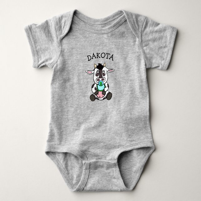Cute Baby Cow-Personlig T Shirt (Framsida)