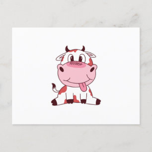 Cute Baby Cow Vykort
