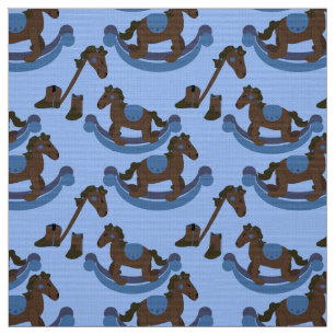 Cute Baby Cowboy Blue Rocking Horse Tyg