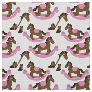Cute Baby Cowgirl Rosa Rocking Horse Tyg