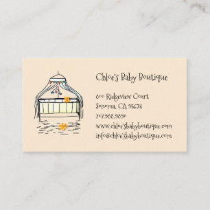 Cute Baby Crib Baby Boutique Visitkort