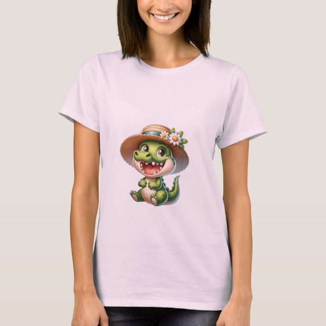 Cute Baby Crokodile T Shirt (Framsida)