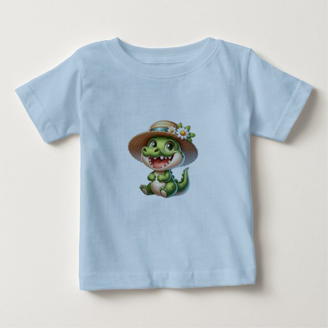 Cute Baby Crokodile T Shirt (Framsida)