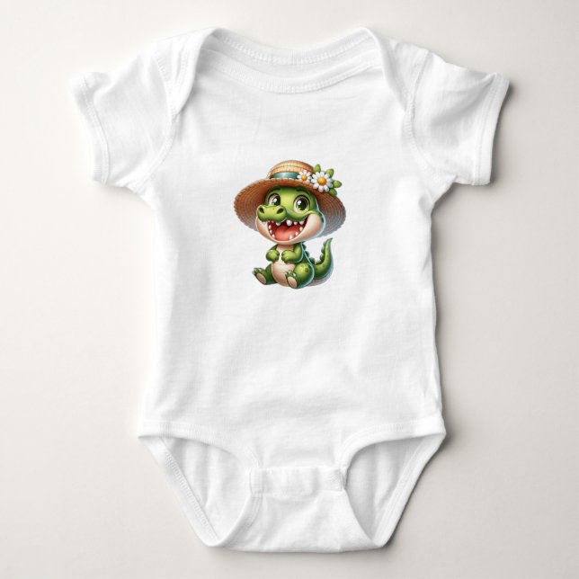 Cute Baby Crokodile T Shirt (Framsida)