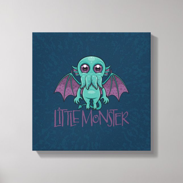 Cute Baby Cthulhu Little Monster Canvastryck (Framsida)