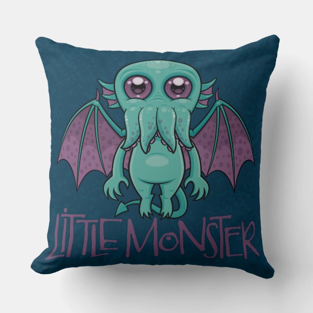 Cute Baby Cthulhu Little Monster Kudde (Framsida)