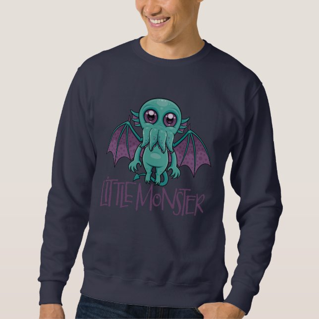 Cute Baby Cthulhu Little Monster Lång Ärmad Tröja (Framsida)