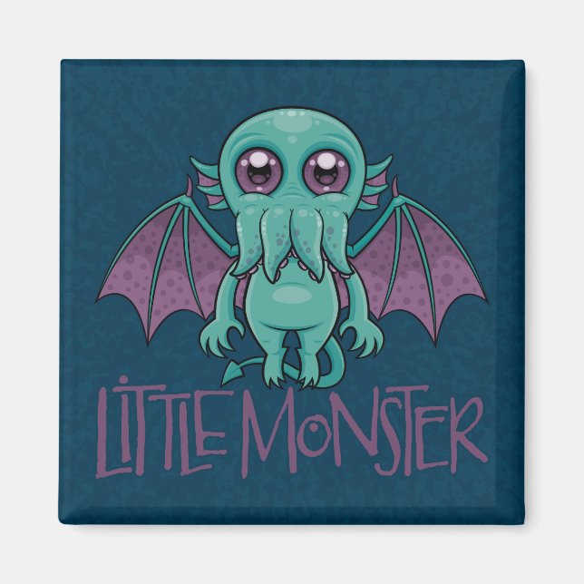 Cute Baby Cthulhu Little Monster Magnet (Framsidan)