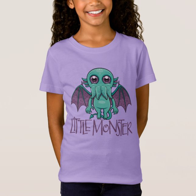 Cute Baby Cthulhu Little Monster T Shirt (Framsida)