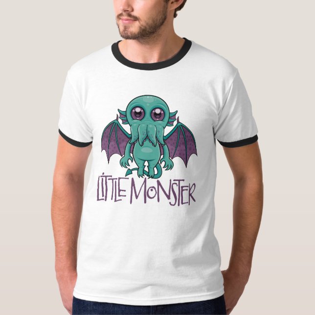 Cute Baby Cthulhu Little Monster T Shirt (Framsida)
