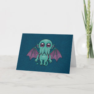 Cute Baby Cthulhu Monster Kort