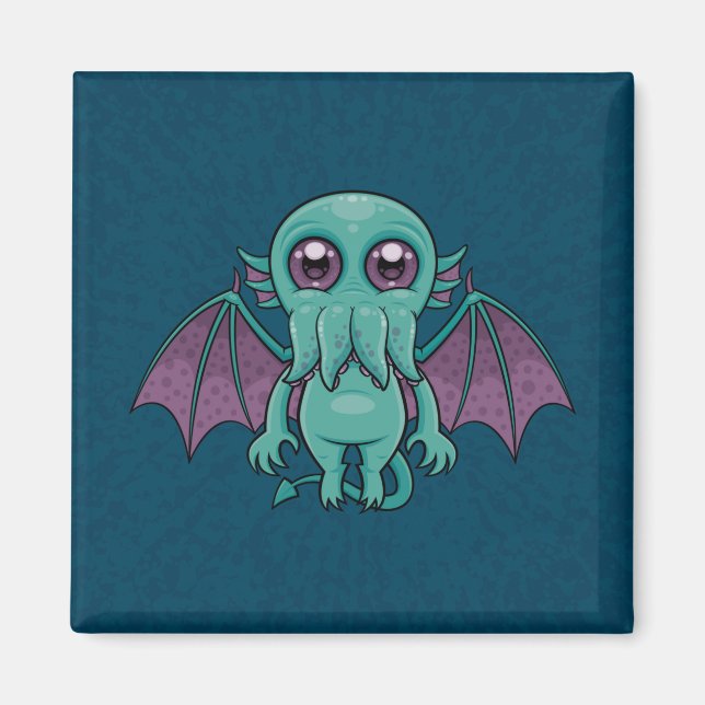 Cute Baby Cthulhu Monster Magnet (Framsidan)