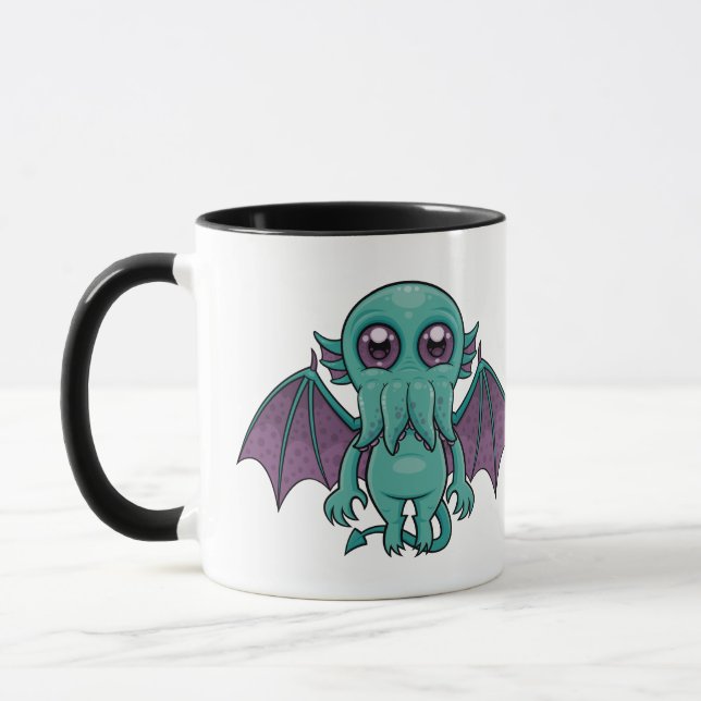 Cute Baby Cthulhu Monster Mugg (Vänster)