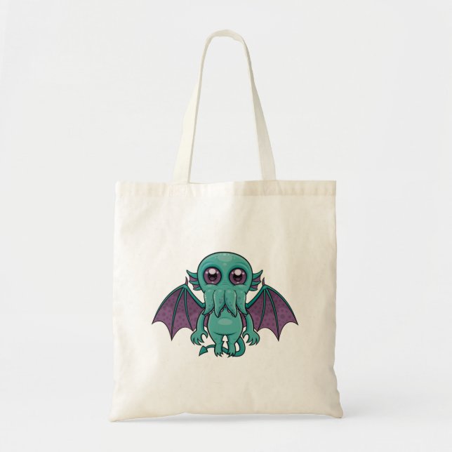 Cute Baby Cthulhu Monster Tygkasse (Framsidan)
